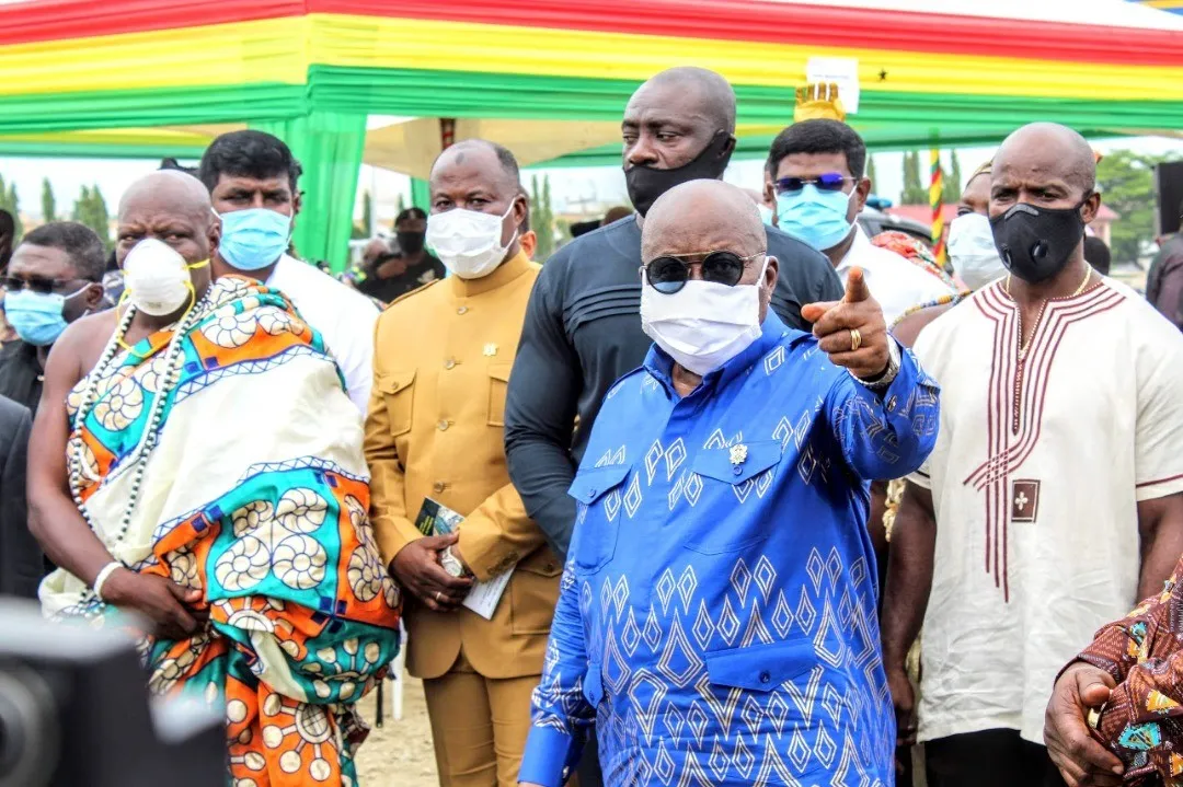 James Kwame Rajamani, James Rajamani, James Gnanaraj Rajamani, and Immanuel Rajamani of Kingdom Exim meeting Former President Nana Dankwa Akufo-Addo